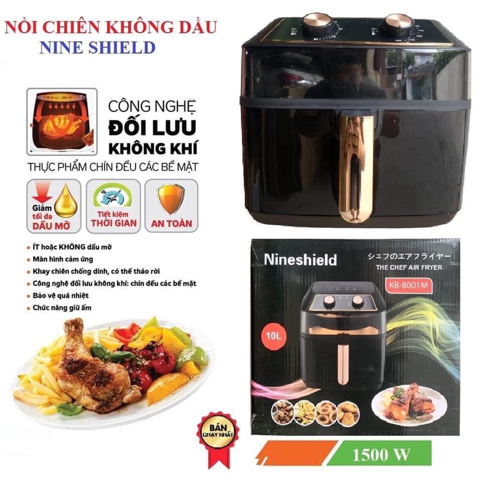 NỒI CHIÊN NƯỚNG KHÔNG DẦU 5.2L/ 8L / 10L/ 10.5L NINESHIELD CÔNG NGHỆ TIÊN TIẾN HOT NHẤT 2021 - HÀNG CHÍNH HÃNG