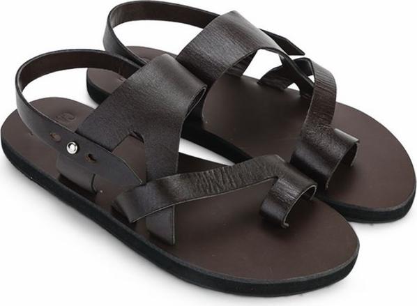 Giày Sandal Da Nam Xỏ Ngón Casual - Nâu