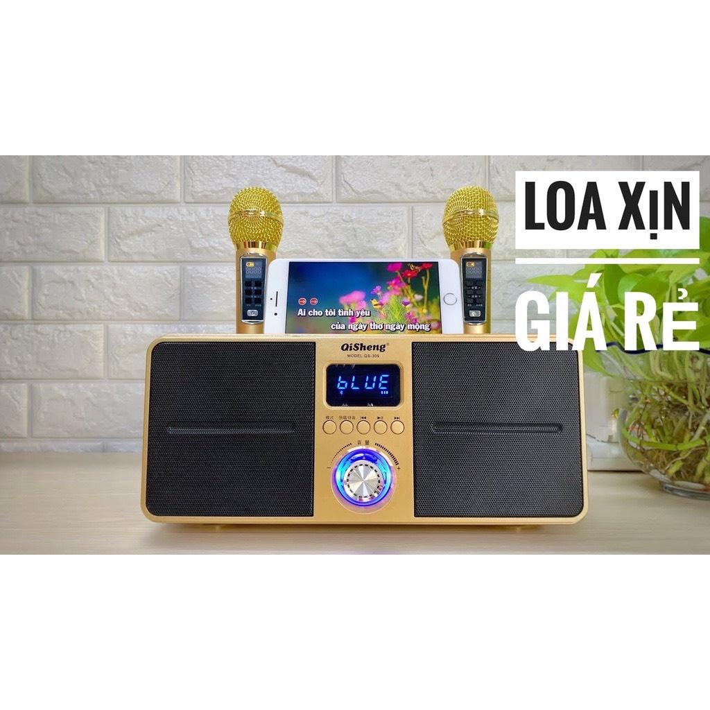 Loa Bluetooth SDRD SD 309 Mini Karaoke. Bản Cao Cấp Chất Lượng, Kèm 2 Micro Sạc Không Dây. Bảo Hành Lên Đến 12 Tháng.