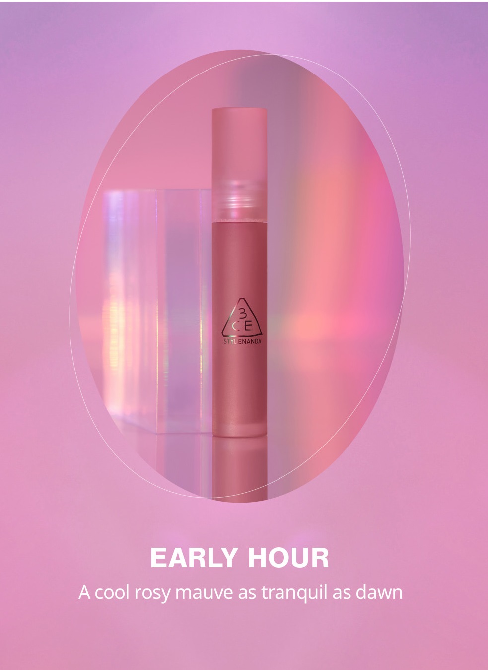 Son Kem 3CE Phiên Bản 3CE BLUR WATER TINT #EARLY HOUR Tone Hồng Hoa Cà Cho Làn Môi Mềm Mại Quyến Rũ