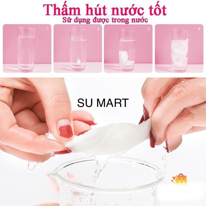 KHĂN LAU MẶT, TẨY TRANG MẮT MÔI SIÊU THẤM 1 VIÊN NÉN