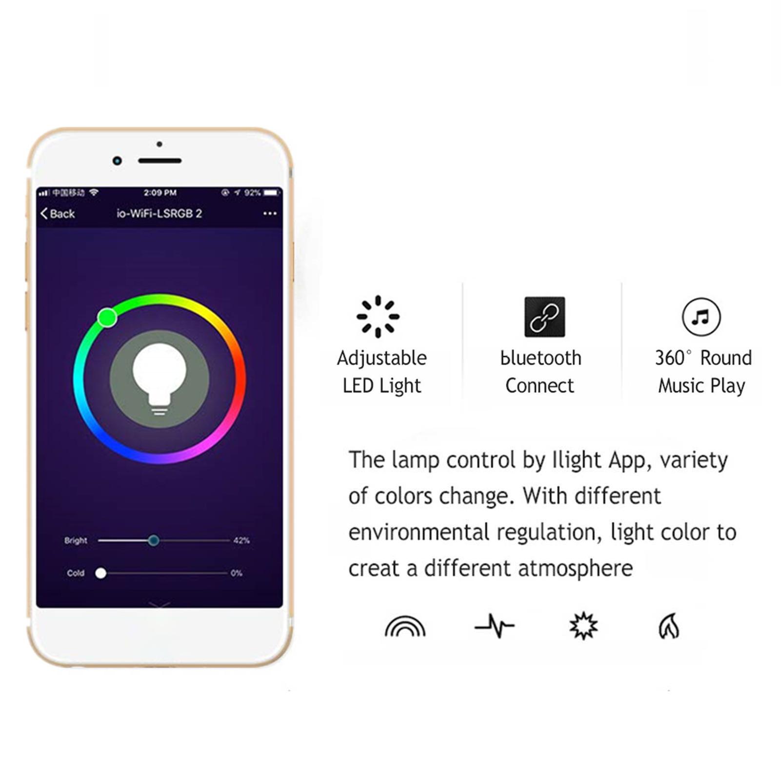 Đèn trần wifi, kết nối bluetooth, điều khiển từ xa, phát sáng nhiều màu, ích hợp loa chất lượng cao, chất lượng âm sắc vượt trội, tinh tế.