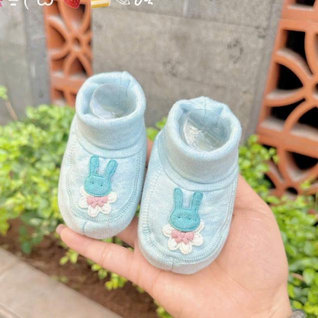 Giày Bao Chân Cổ Cao Giữ Ấm Chân Cotton 2 Lớp Dày Dặn Cho Bé 0-3 tháng - Phù hợp mùa lạnh, thu đông - Hồng