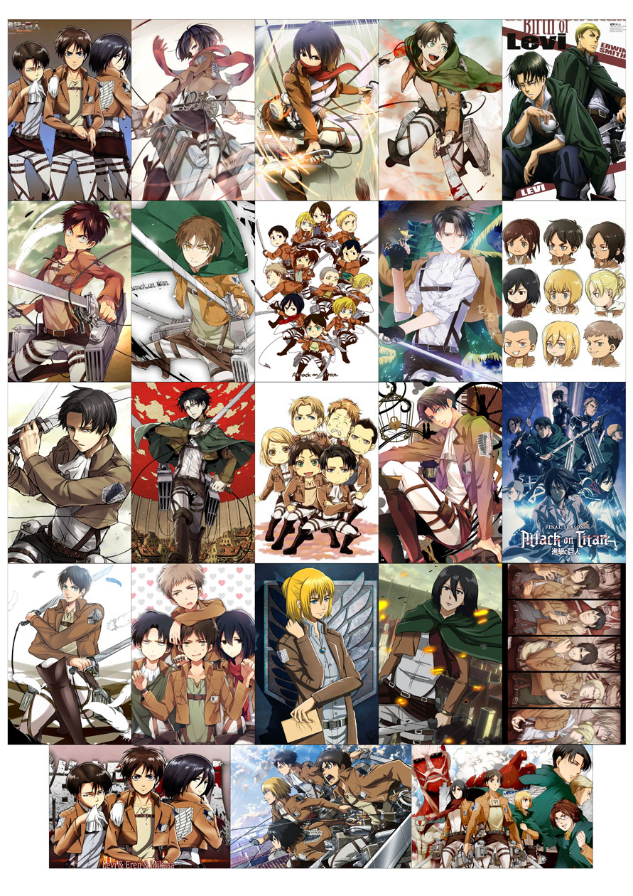 Ảnh card Attack On Titan set 11-23 ảnh có lớp ép lụa bóng