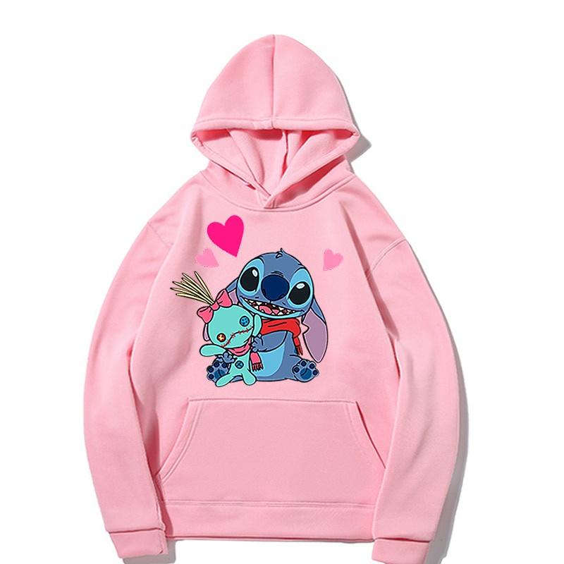 Áo Hoodie Nam nữ In hình Disney Lilo Stitch ngộ nghĩnh