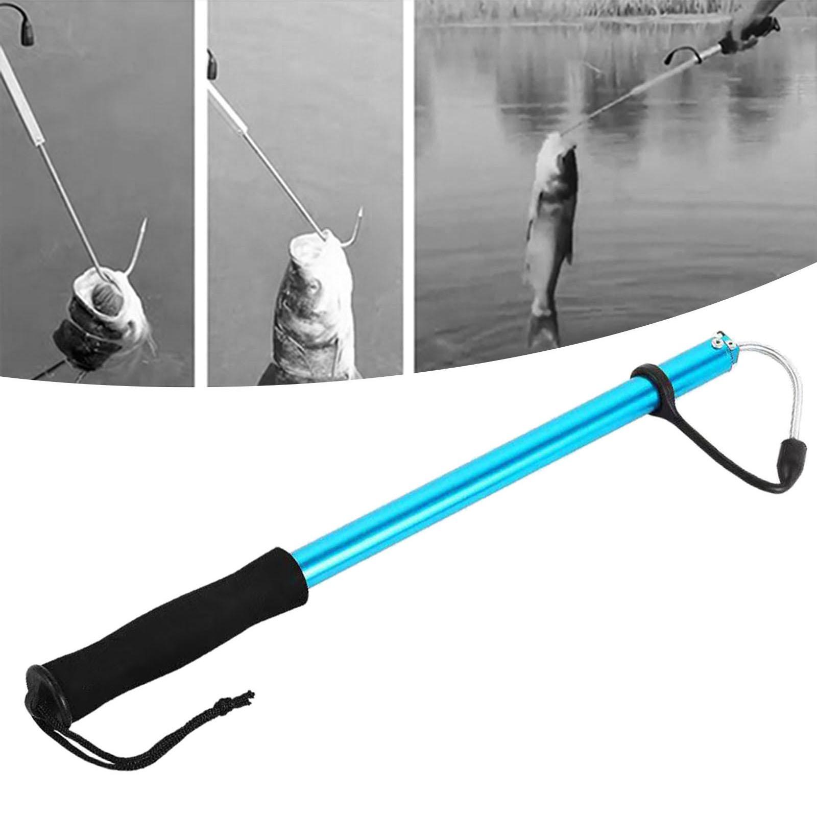 Fishing Gaff Fish Grip Retractable Fish Holder Fishing Hooks Accessories Stainless Steel Professional Portable Fish Lip Gripper Fish Gripper