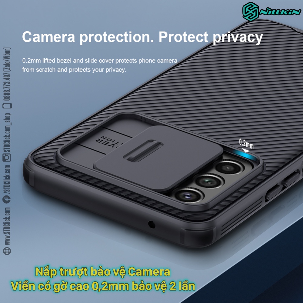 ỐP LƯNG DÀNH CHO ĐIỆN THOẠI SAMSUNG GALAXY A53 5G NILLKIN CAMSHIELD PRO BẢO VỆ CAMERA