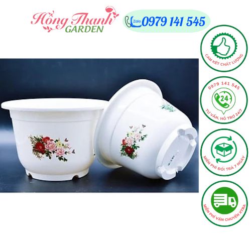 Chậu trồng cây hoa văn 4 mùa - Chậu trồng hoa cây cảnh chất lượng cao, bền đẹp