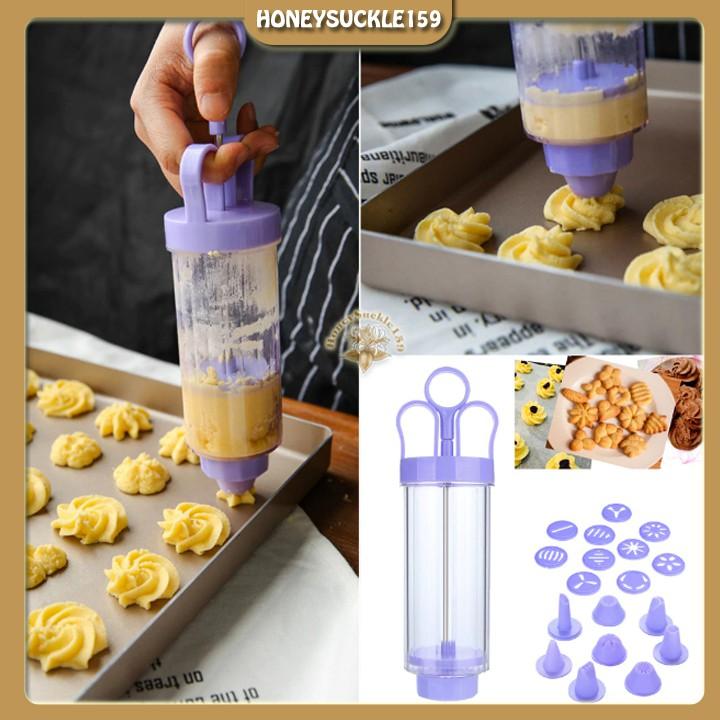 Khuôn Nhấn Bánh Quy Cookies Press 10 Mặt Và 8 Đầu Trang Trí Bánh Kem