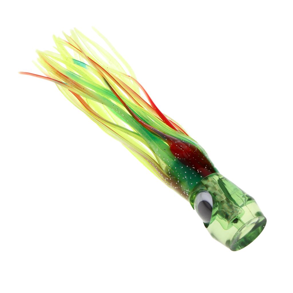 2pcs Saltwater Fishing Octopus Squid Skirt Lure Marlin Tuna Trolling Lure