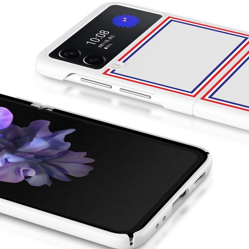 Ốp điện thoại cứng họa tiết đường kẻ chống sốc cho Samsung Galaxy Z Flip 3