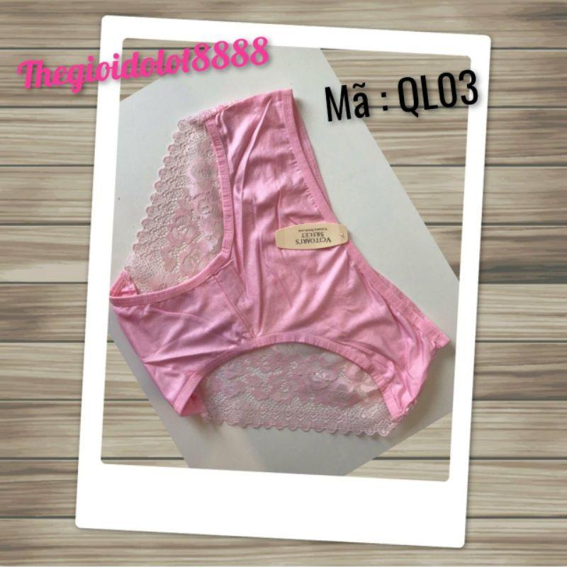 Quần lót ren chất liệu cotton co giãn tốt mã đặt hàng QL03