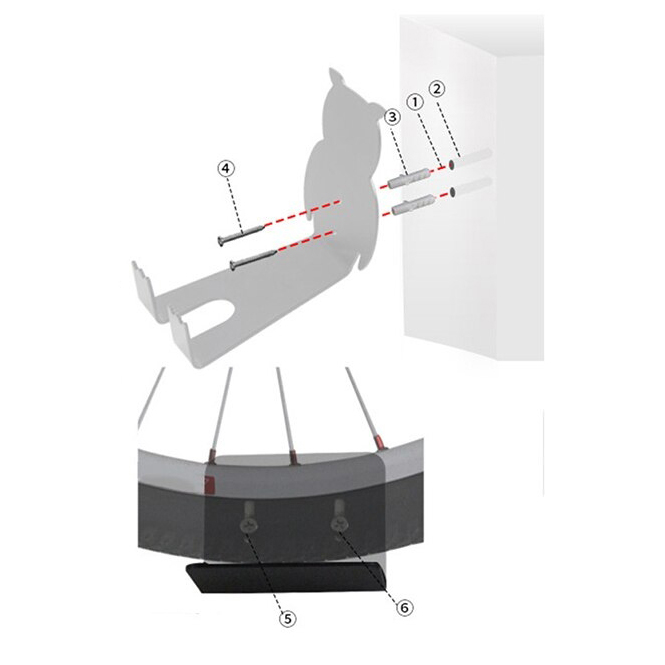 Giá Đỡ Treo Xe Đạp Ghép Nằm Ngang Lên Vách Tường Hình Cú Mèo Chịu Tải Lớn 100 kg Hợp Kim Nhôm Tiết Kiệm Không Gian Mai Lee