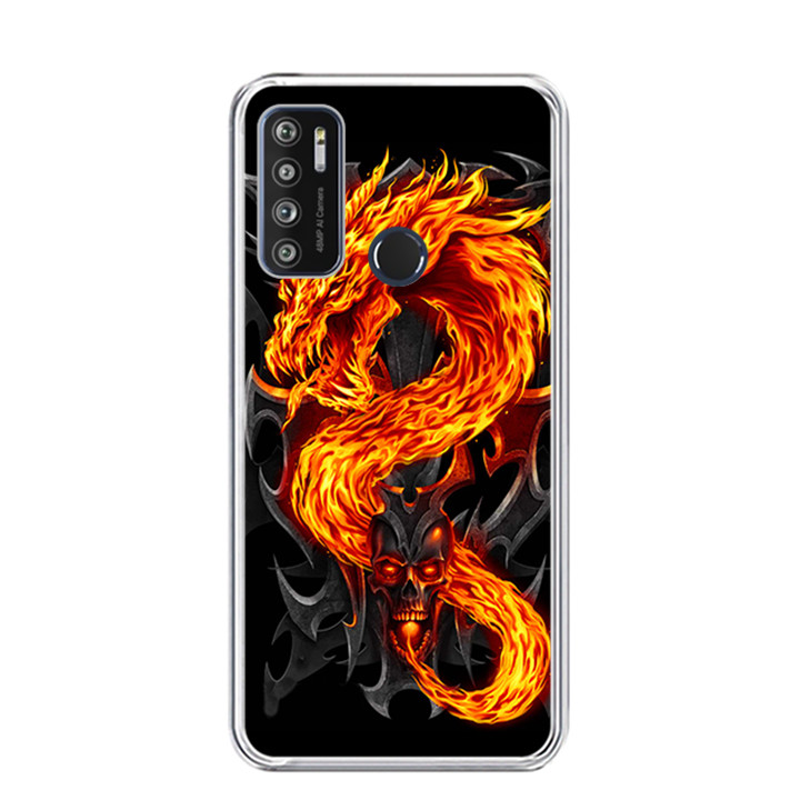 Ốp lưng dẻo cho điện thoại VSMART LIVE 4 – 0218 FIREDRAGON – Hàng Chính Hãng