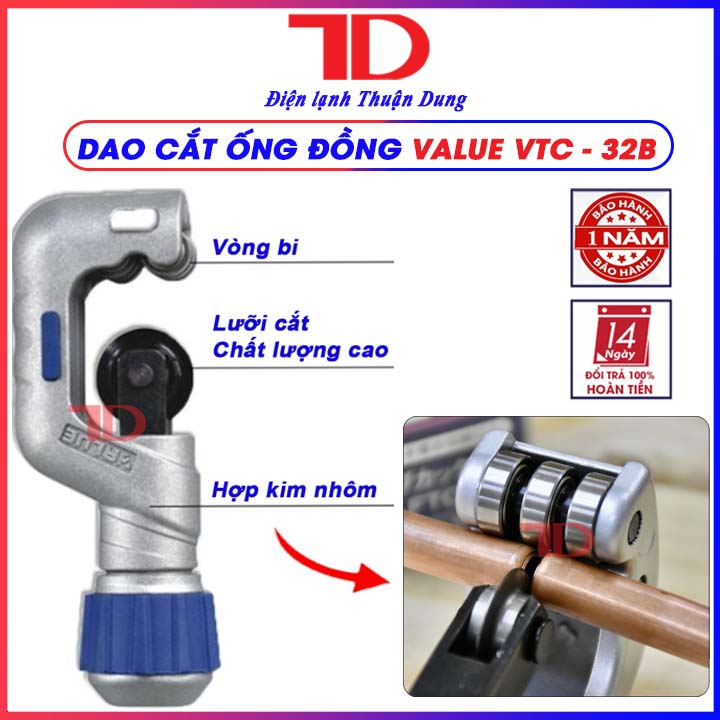 Dao cắt ống đồng VALUE VTC 32B hàng chính hãng