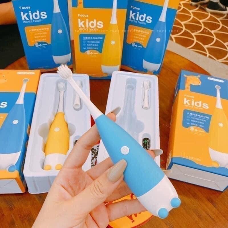 Bàn Chải Đánh Rưng Điện KIDS Cho Bé Yêu - Tặng Kèm Pin và 1 Đầu Bàn Chải