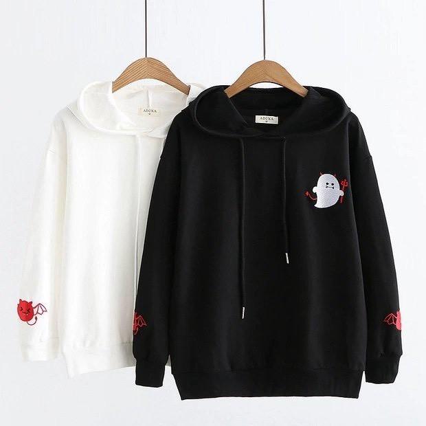 ÁO HOODIE ️️ÁO KHOÁC NỈ HOODIE IN HÌNH QUỶ DƠI CUTE