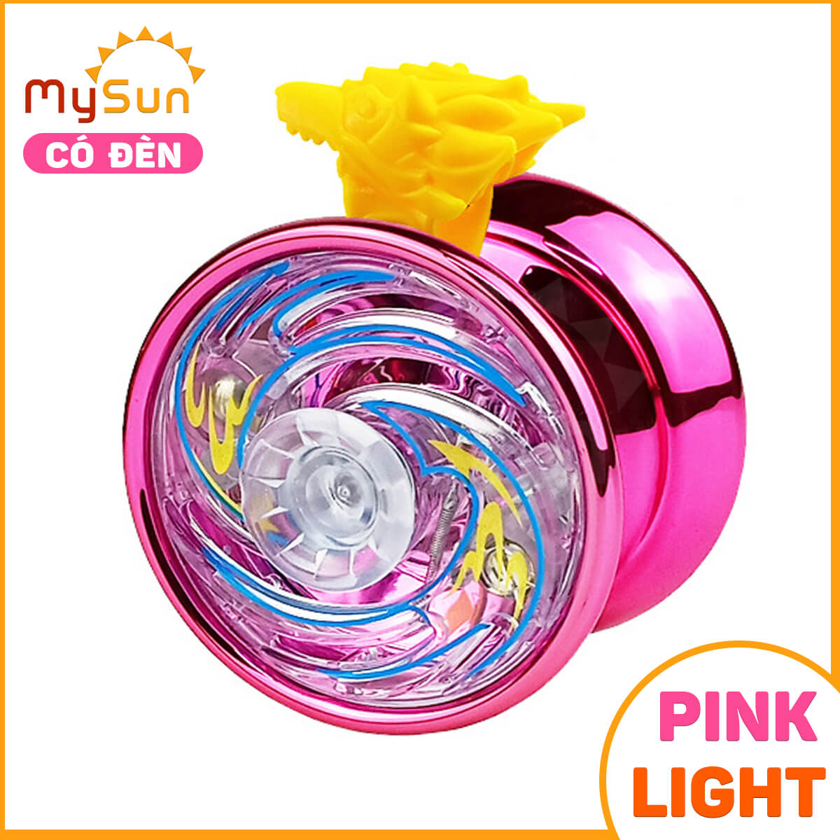 Con quay Yoyo phát sáng Yoyo chuyên nghiệp kim loại linh thú thần hổ rồng nhạy giá rẻ Yo yo 1a