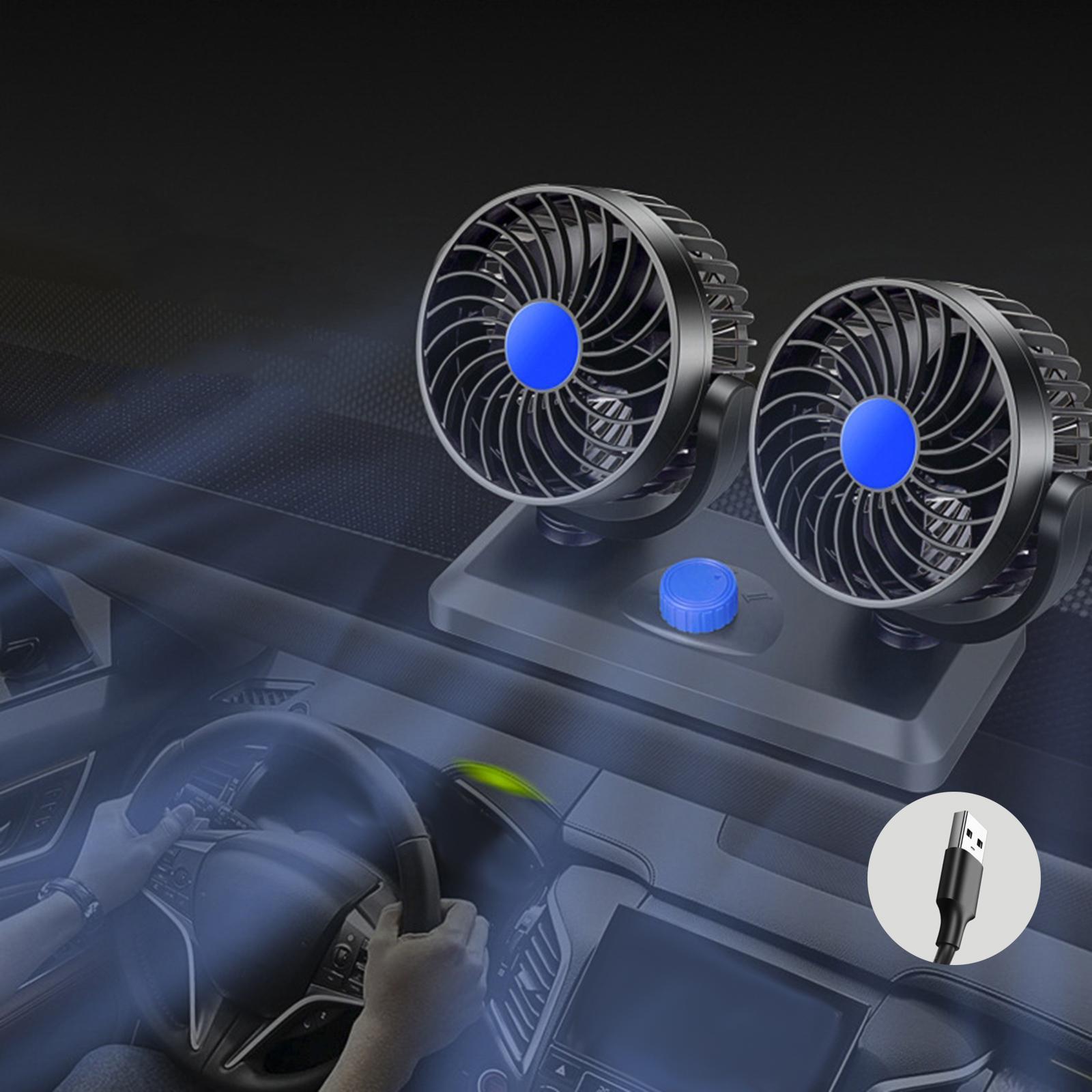 Car Fan Auto Cooling Fan Keep Air in Vehicle Fresh and Degree Rotatable Strong Wind Circulation Fan for Boat