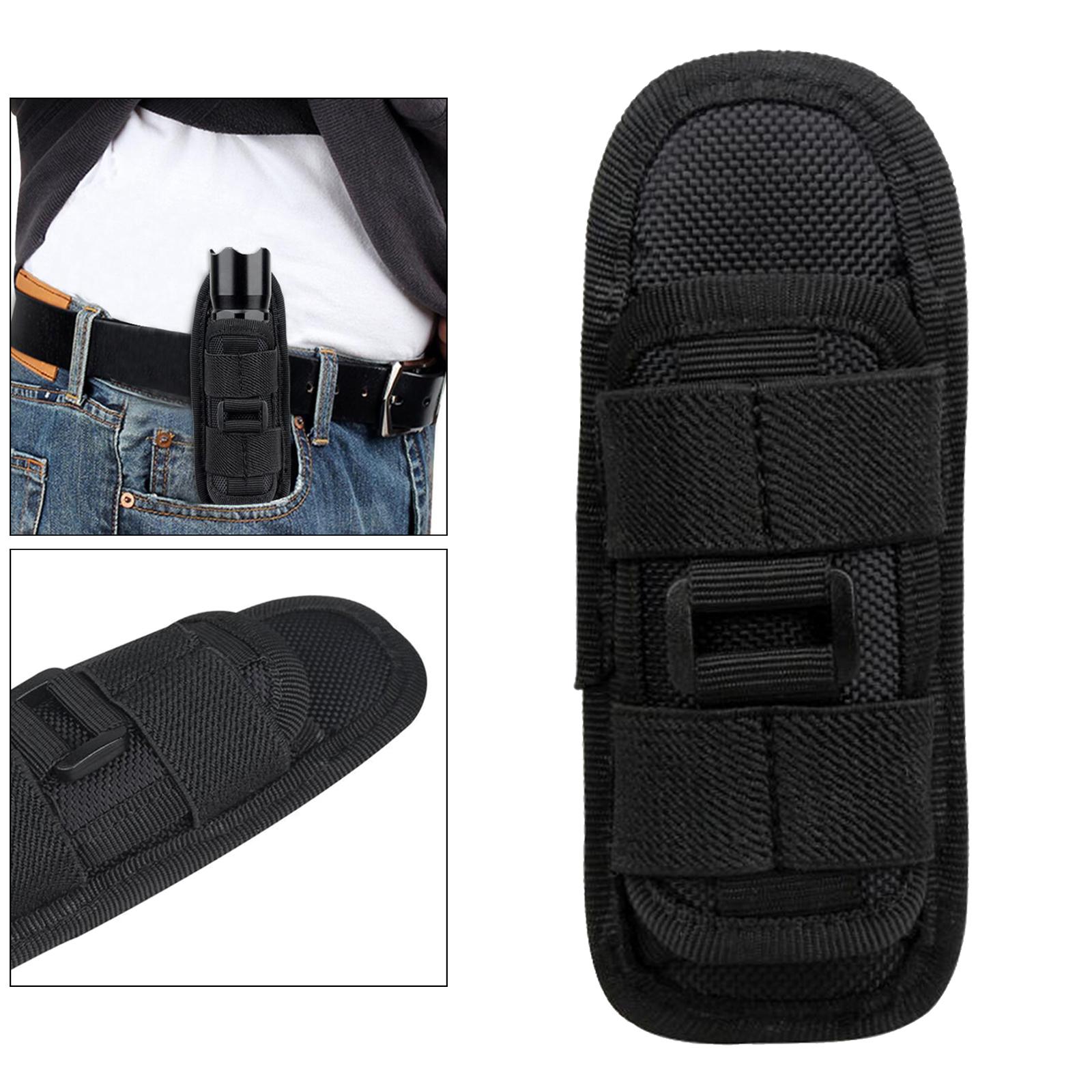 360° Rotating Flashlight Pouch Holster Holder Case Pouch with Belt Clip Duty