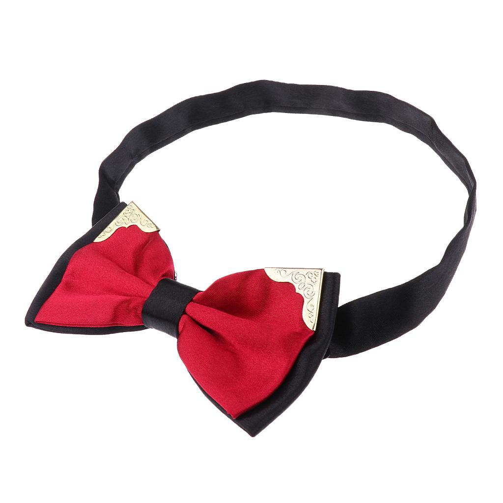 Men's Formal Tuxedo Bowtie Pre-tied Neckties with Adjustable Strap