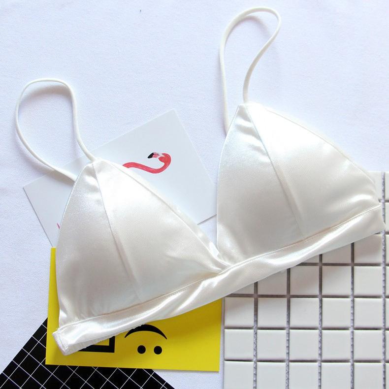 Áo Bra Satin Bóng Trơn Dây Mảnh cao cấp
