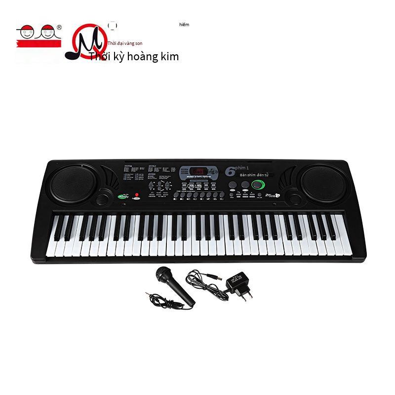 Giao Hàng Nhanh Kỷ Nguyên Vàng Đàn Piano Điện Tử Đa Năng 61 Phím Có Mic Xếp Hình Giáo Dục Sớm Đồ Chơi Âm Nhạc Cho Trẻ Em Đàn Piano Điện Tử