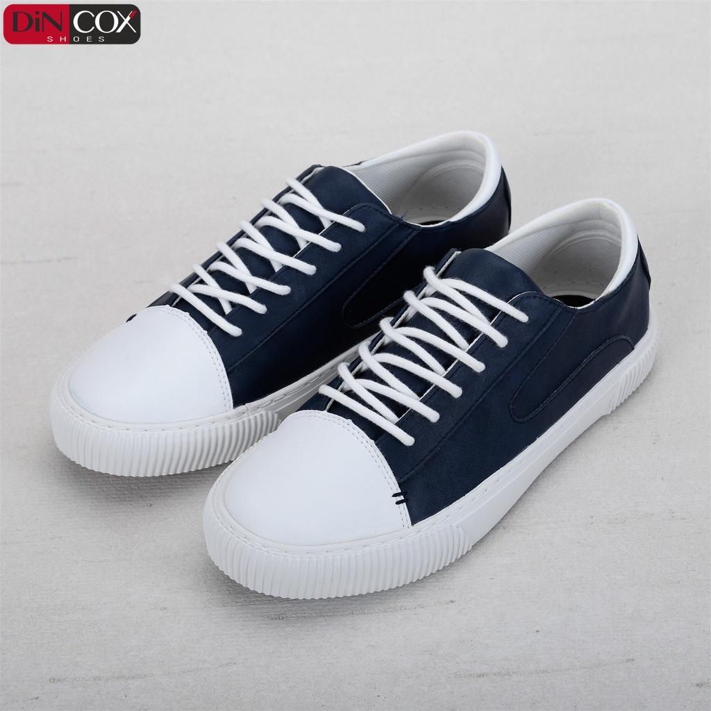 Giày Sneaker Da Nam DINCOX D07 Tinh Tế Hiện Đại Navy/White