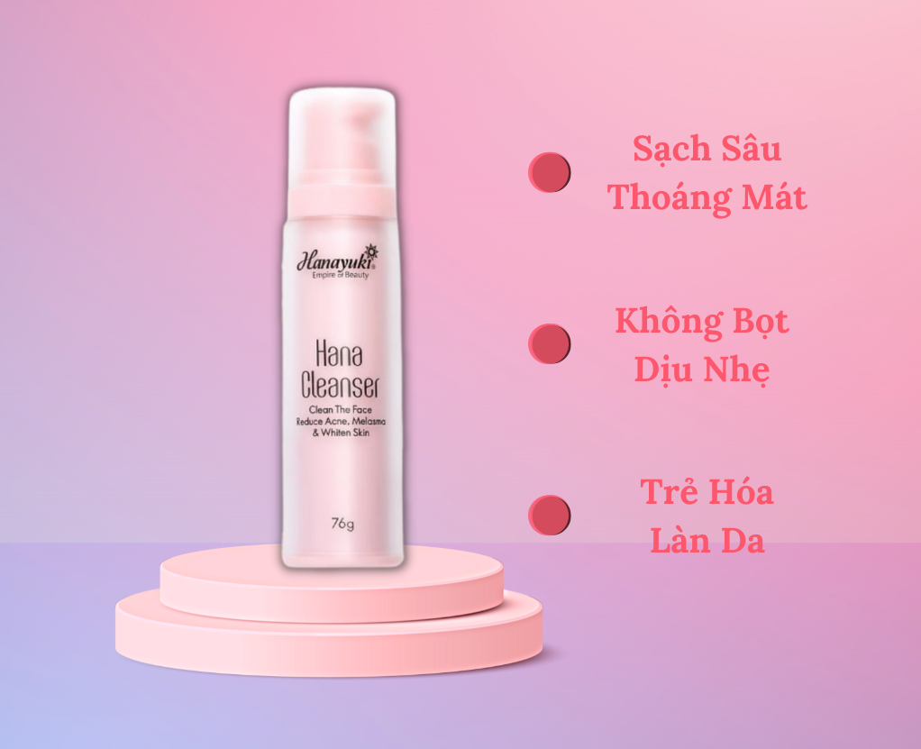 Sữa Rửa Mặt Hanayuki Dịu Nhẹ Không Bọt - Hanayuki Chính Hãng