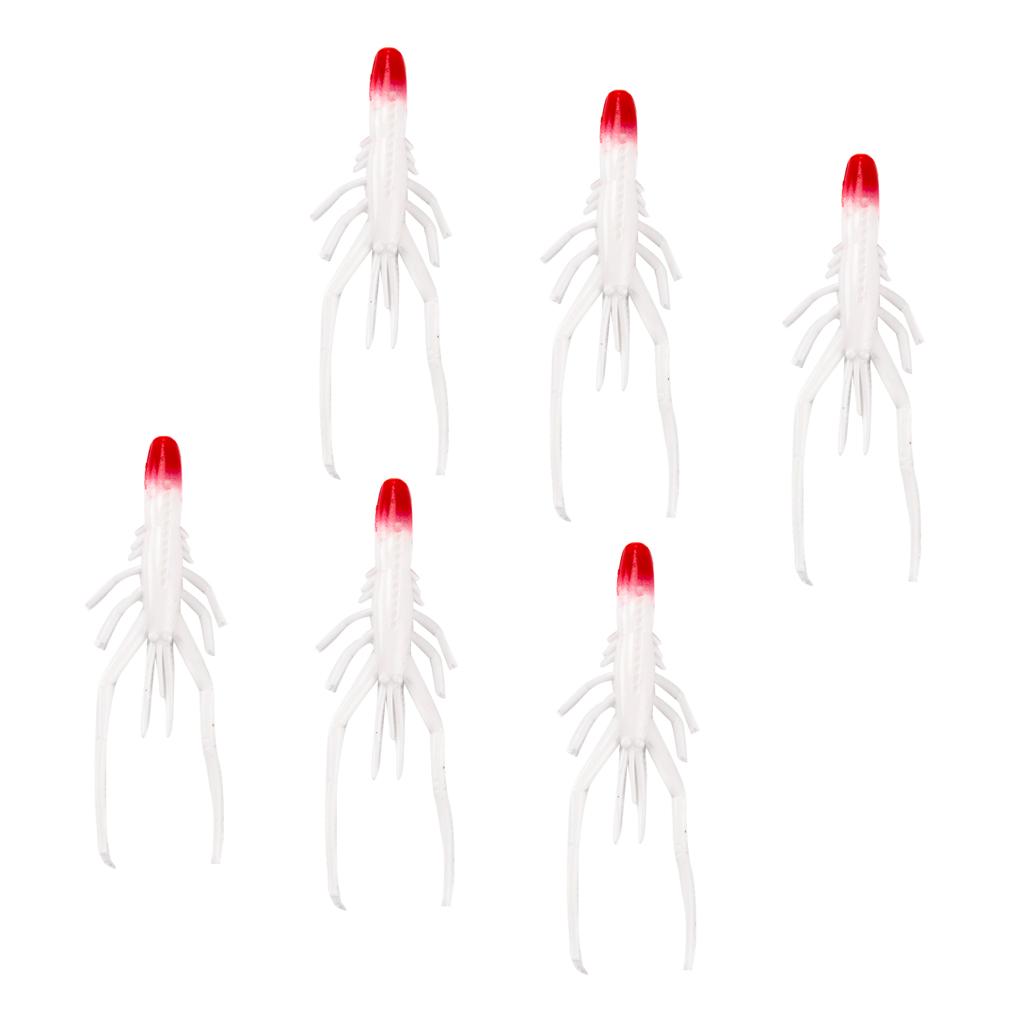 6pcs Simulation Artificial Soft Plastic Worm Fishing Lure Baits