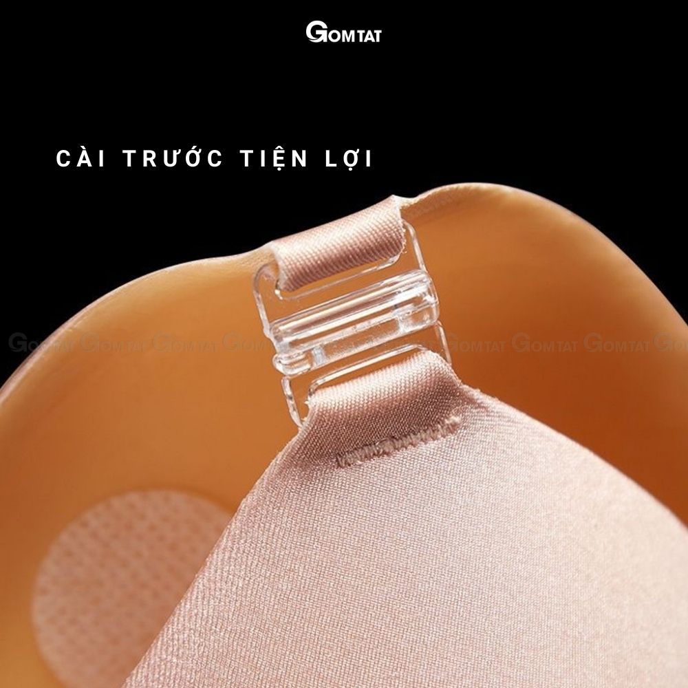 Miếng dán nâng ngực GOMTAT siêu độn dày 6 cm cài trước tạo khe, chất liệu silicon bám dính tốt chất lượng cao -SA-P42
