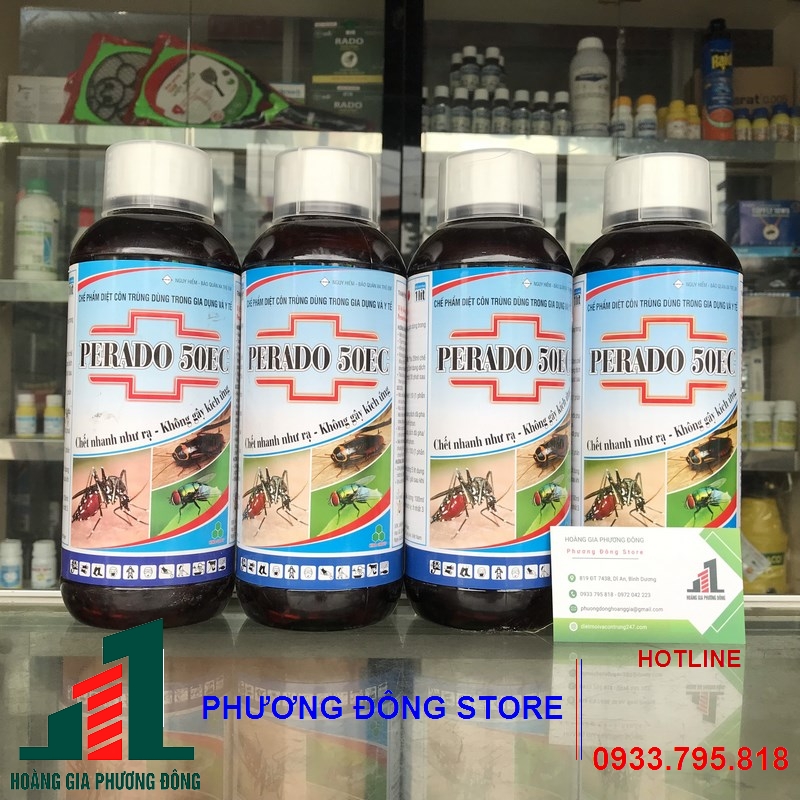 Thuốc diệt muỗi và côn trùng Perado 50EC-1 lít