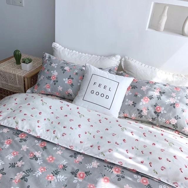Set Cotton Poly 4 Món Hàng Nhập Khẩu Hoa Nhí Xam