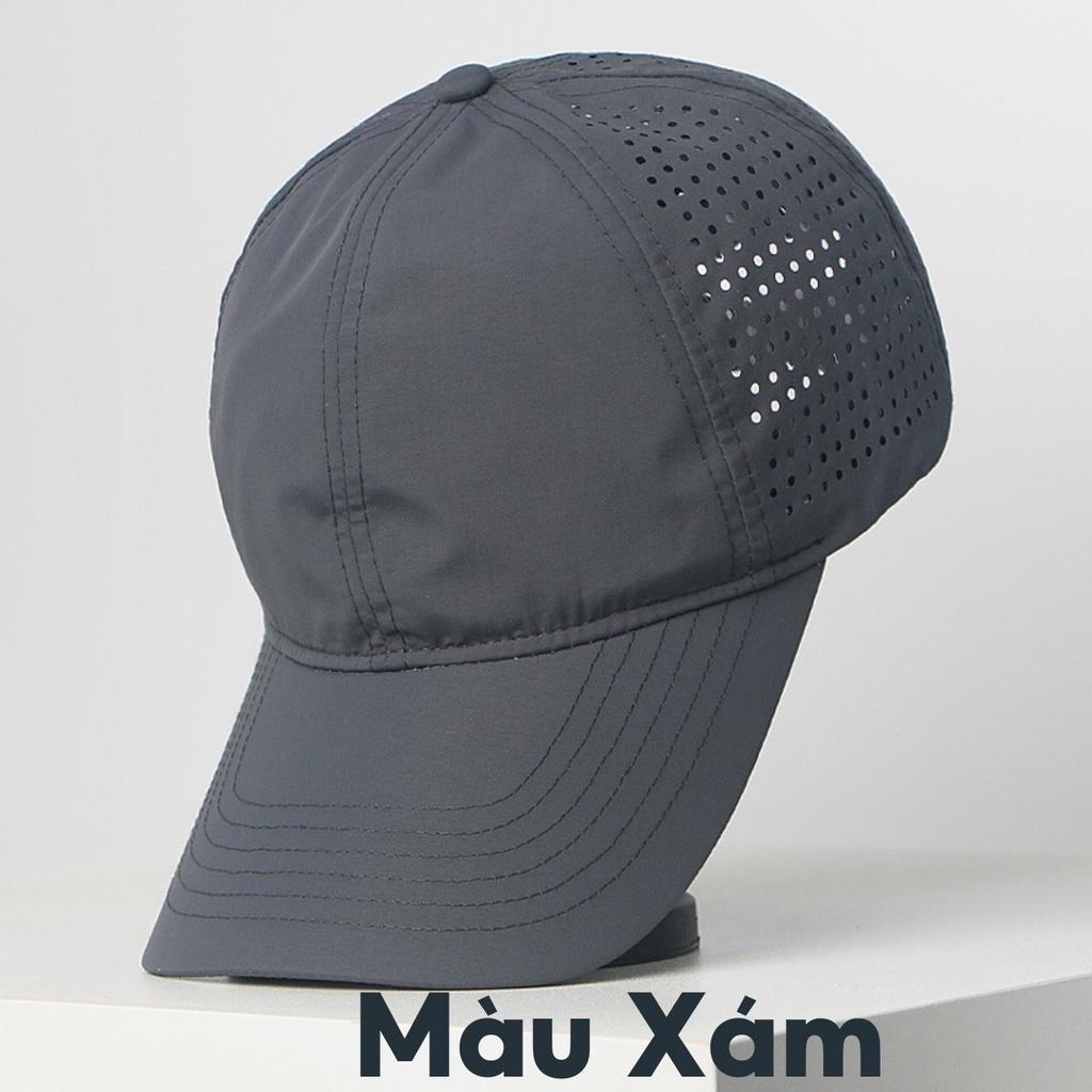 Mũ Lưỡi Trai Vải Dù 3d Jussy Fashion Kiểu Nón Kết Trơn Thể Thao Chất Vải Dù Đục Lỗ 3d Thoáng Mát, Che Nắng, Chống Tia Uv