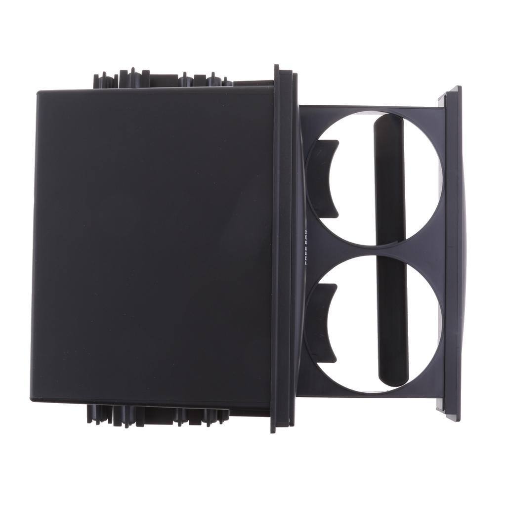 2X Universal Car/Truck Double Din Radio Cup Holder Storage Box