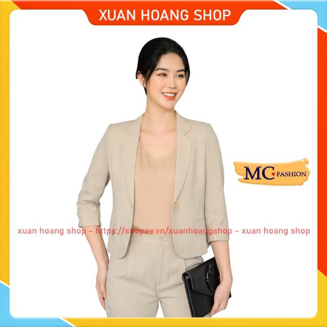 Bộ Vest Nữ Công Sở Dáng Blazer Đẹp Mc Fashion Màu Be, Đen, Kiểu Hàn Quốc Thu Đông Tav389