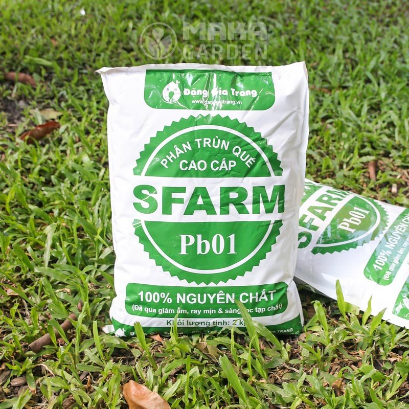 Phân Trùn Quế SFARM - Túi 2 -5 Kg -  Dạng Bột -  Nguyên Chất Bổ Sung Dinh Dưỡng Cho Cây, Hoa, Cải Tạo Đất