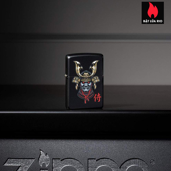 Bật Lửa Zippo 49259 – Zippo Samurai Helmet Design Black Matte