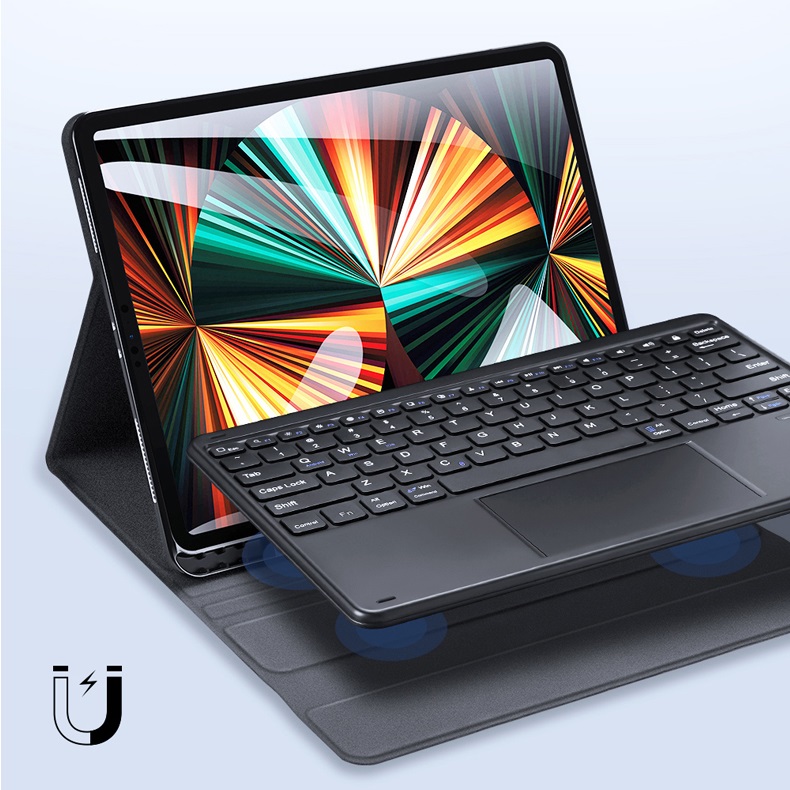 Bao da kèm bàn phím cho iPad Pro 11 2018 chính hãng Dux Ducis có bàn di chuột TrackPad, có ngăn để bút - Hàng chính hãng