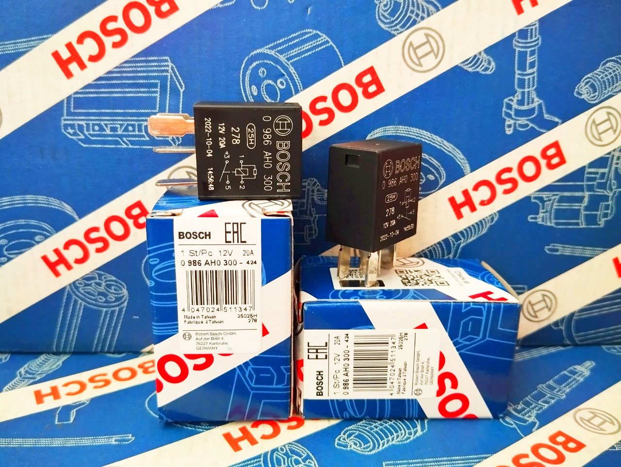 Relay Rờ le Mini Bosch 4 Chân 12V 20A - Relay 300
