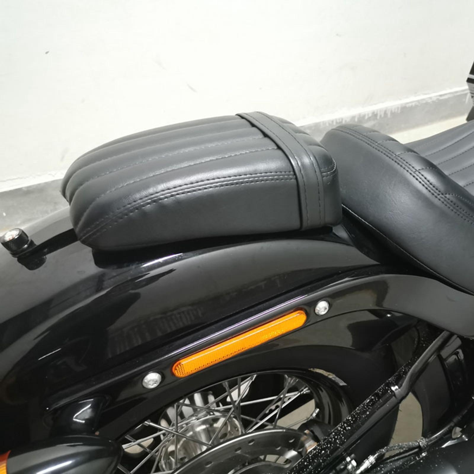 Motorcycle Rear  Passenger Pillion Pad Seat For   Black