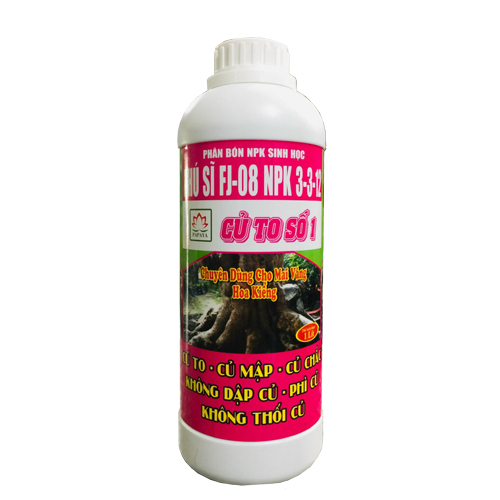 Phân bón NPK Sinh Học Củ To số 1 chuyên Hoa KIểng 1 lít To và Mập Củ