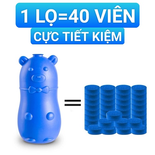 Lọ thả tẩy trắng khử hôi bồn cầu. Viên thả tẩy bồn cầu (combo 5 Lọ)