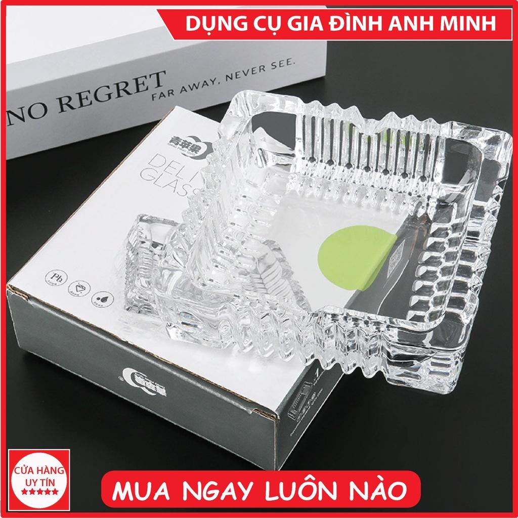 Gạt tàn thủy tinh cao cấp kiểu dáng sang trọng, hiện đại, tiện ích