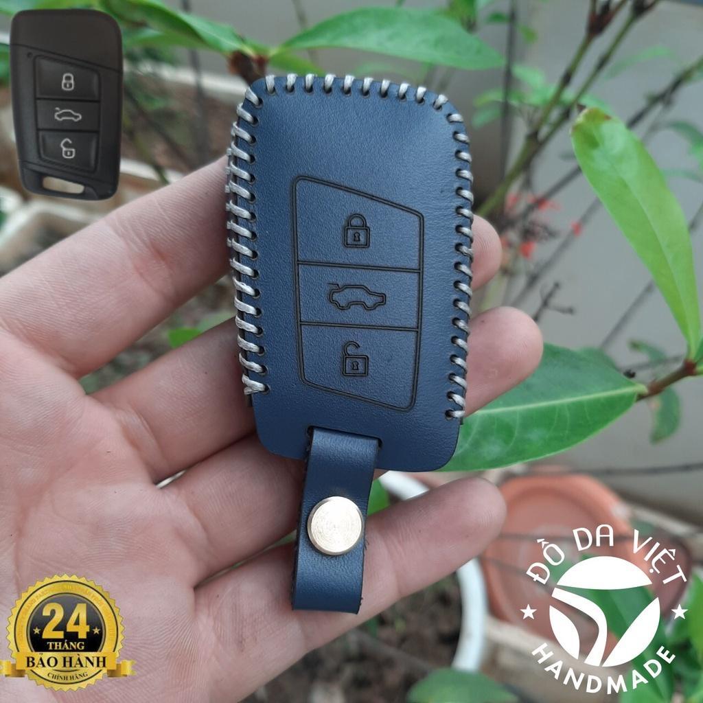 Bao da chìa khoá Ô tô Volkswagen Teramont 2022-2023. da bò thật , bảo hành 2 năm