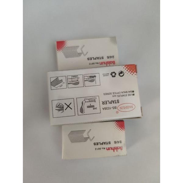Bộ 1 bấm kim mini và 2 hộp kim 24/6 số 12