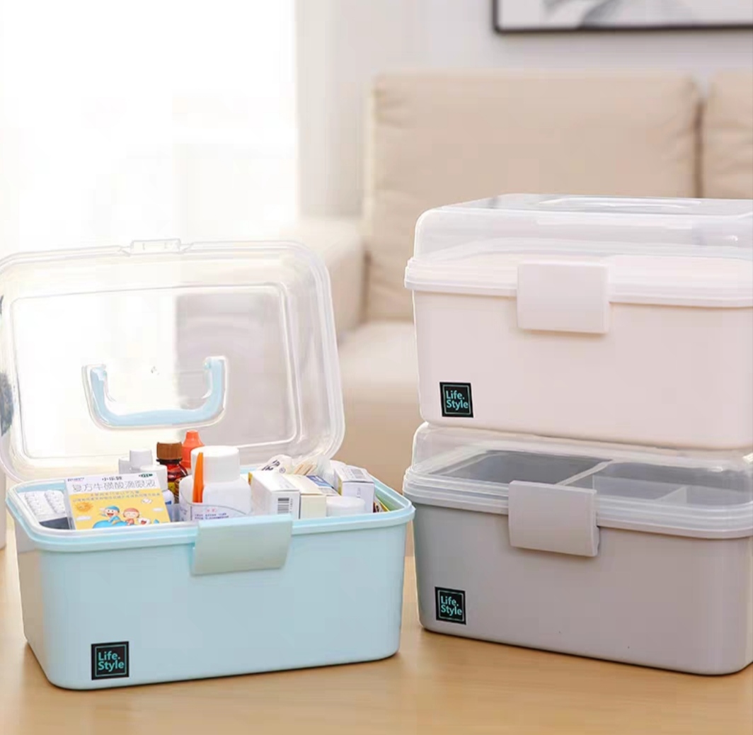 Hộp đựng dụng cụ y tế, tủ thuốc gia đình có quai xách