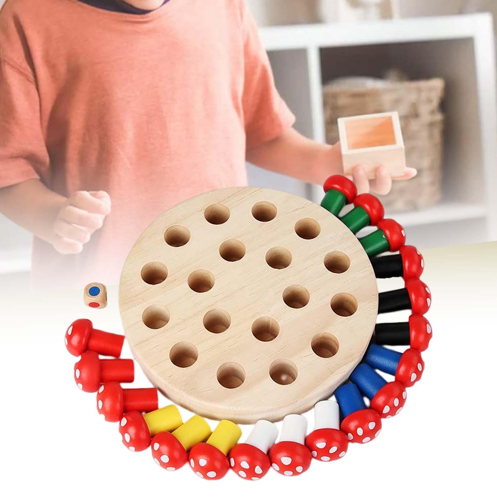 Montessori Wooden memory matching Game, Fun Block Board Game, Color Memory ,for Party Indoor