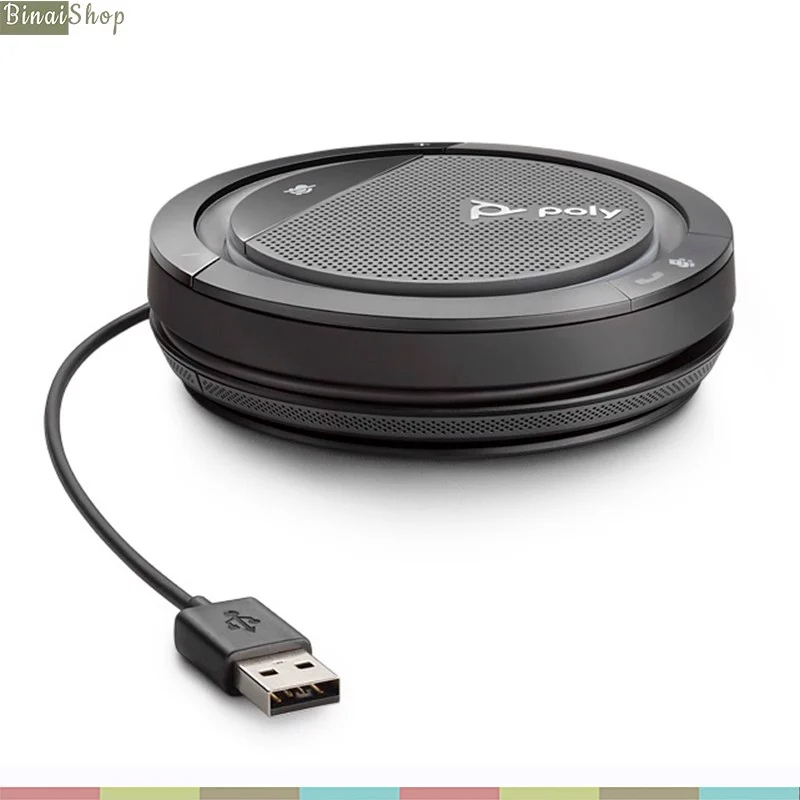 Poly Calisto 5300 - Micro Kèm Loa Hội Nghị Trực Tuyến, Bluetooth 5.0, Tích Hợp Microsoft Teams Dành Cho Nhóm 3-5 Người - Hàng chính hãng