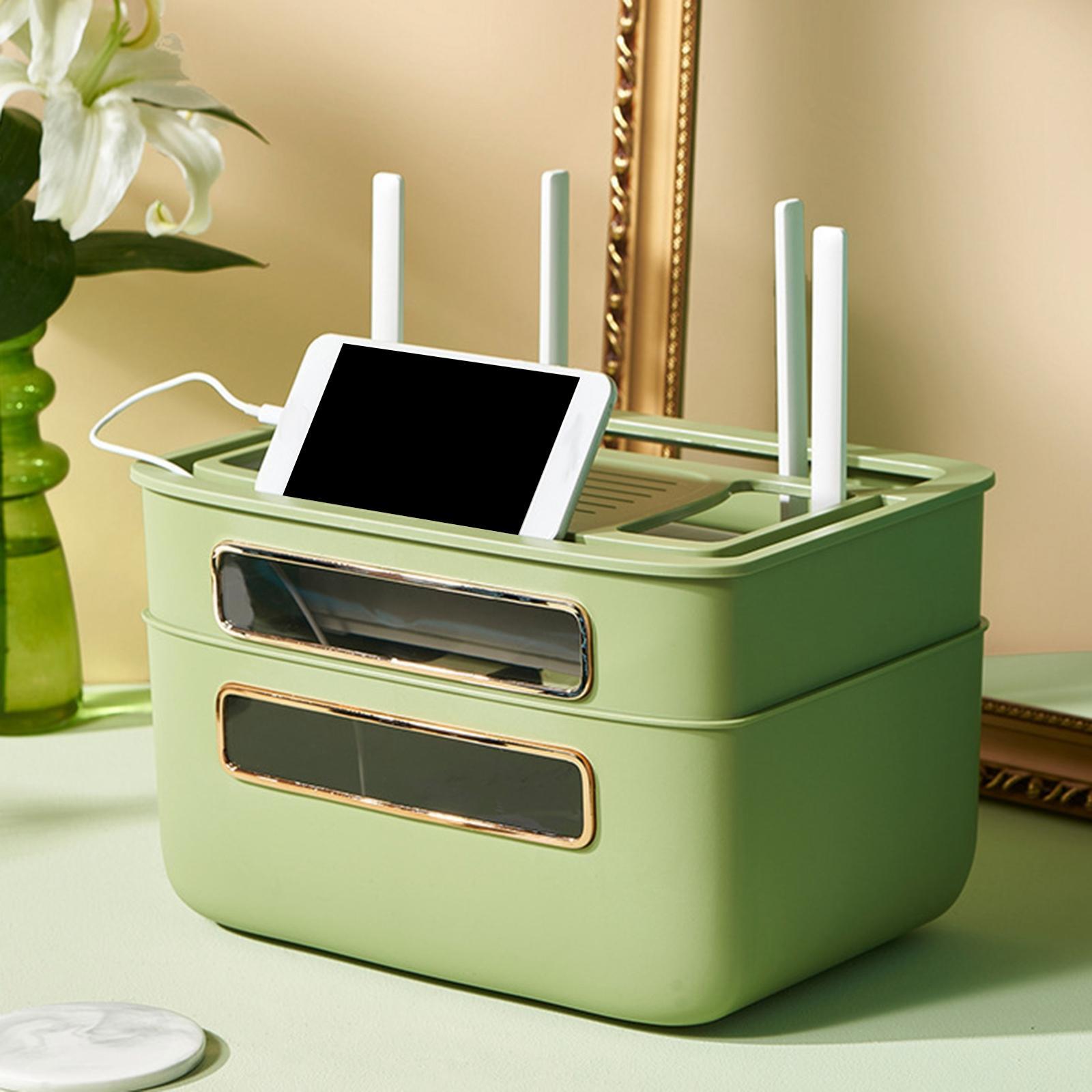 Router Storage Case Power Charger Organizer Decoration for TV Wires Home
